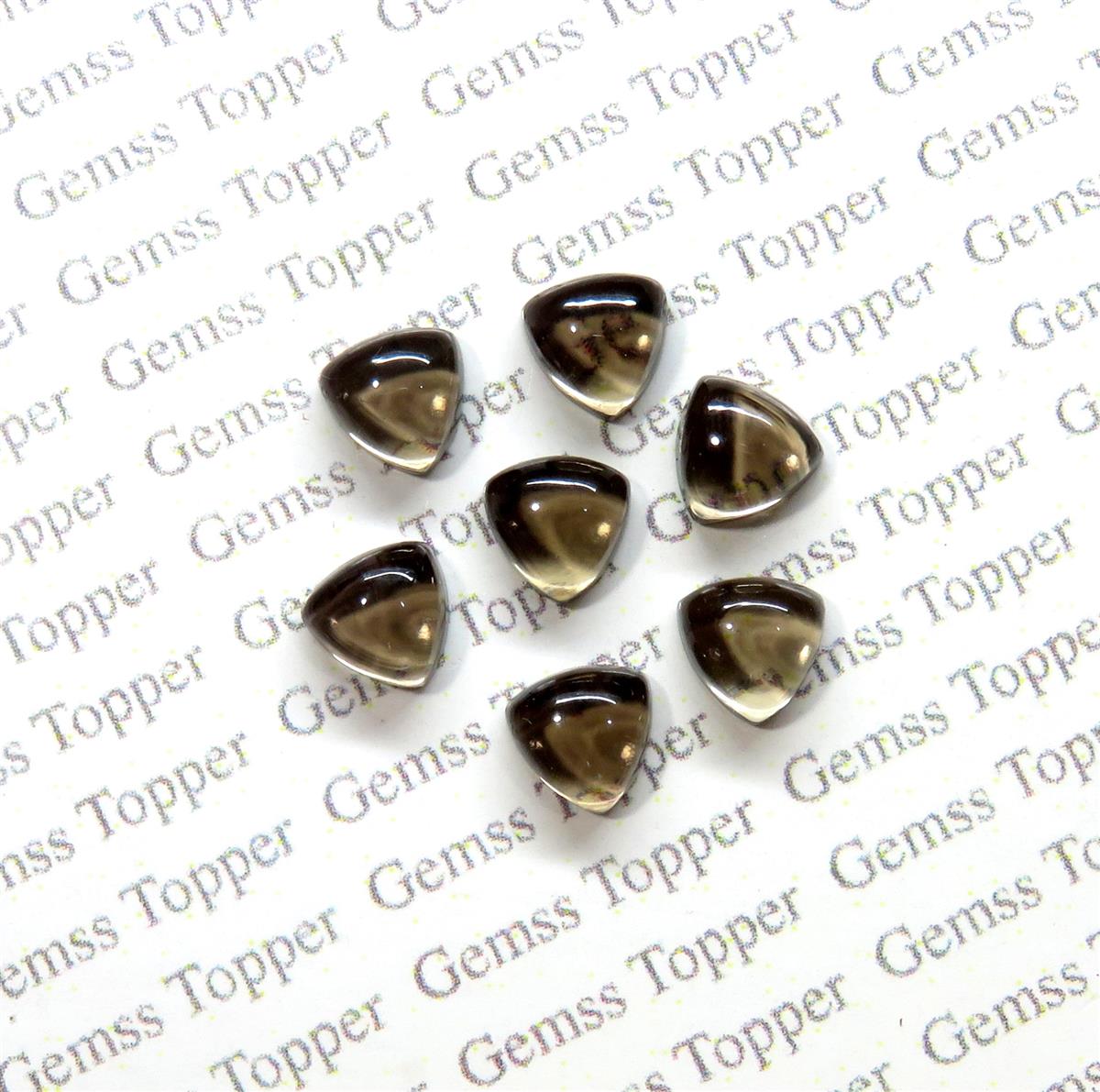 Smoky Quartz 10x10 mm Trillion Cabochon